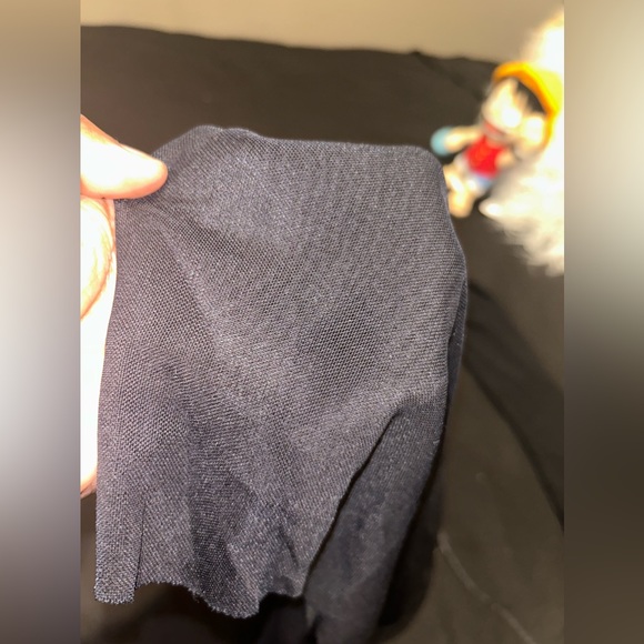 Women's Long Puff Sleeve Mini Bodycon Mesh Dress Flattering Split Hem - Picture 4 of 6